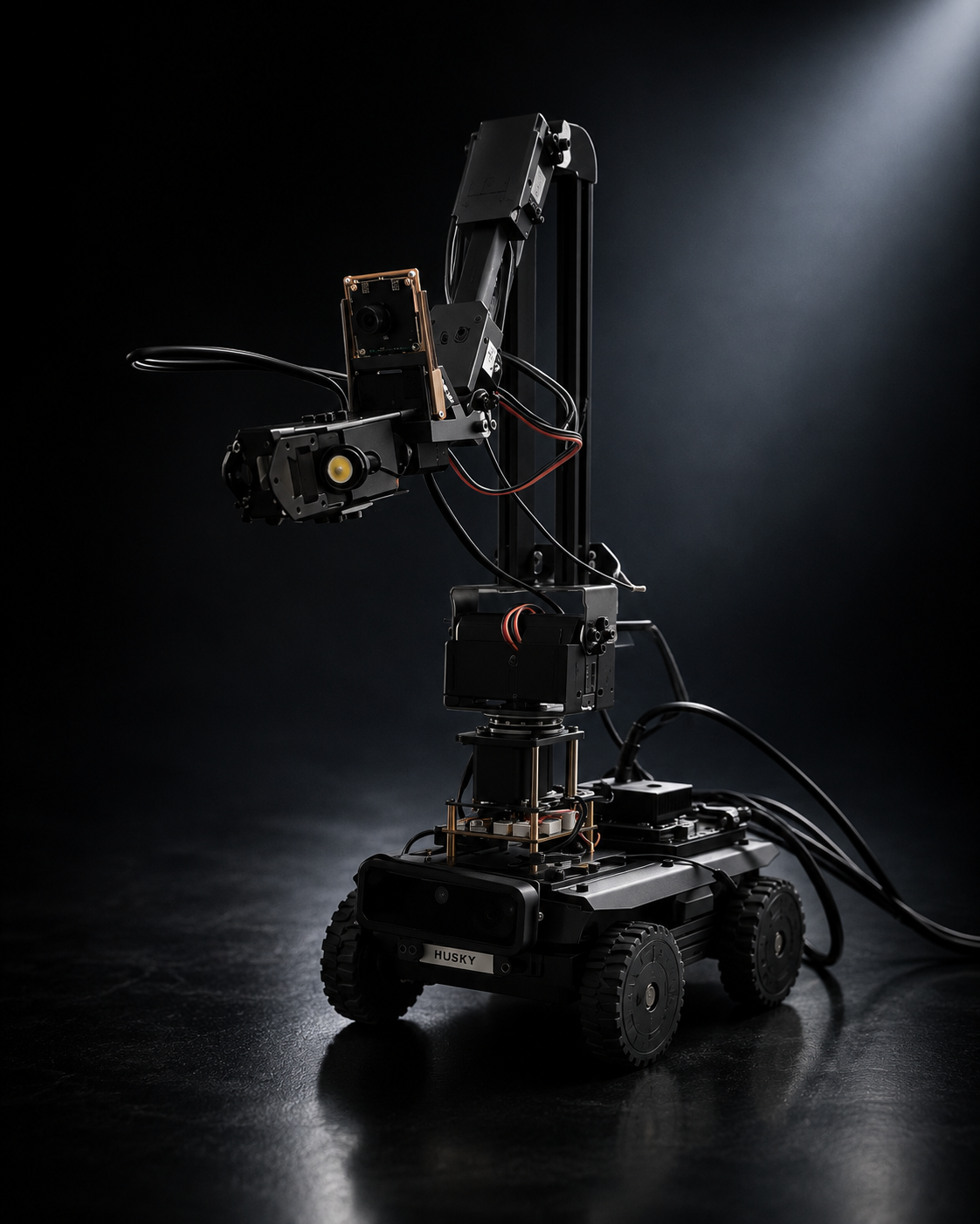 Robot arms on platform